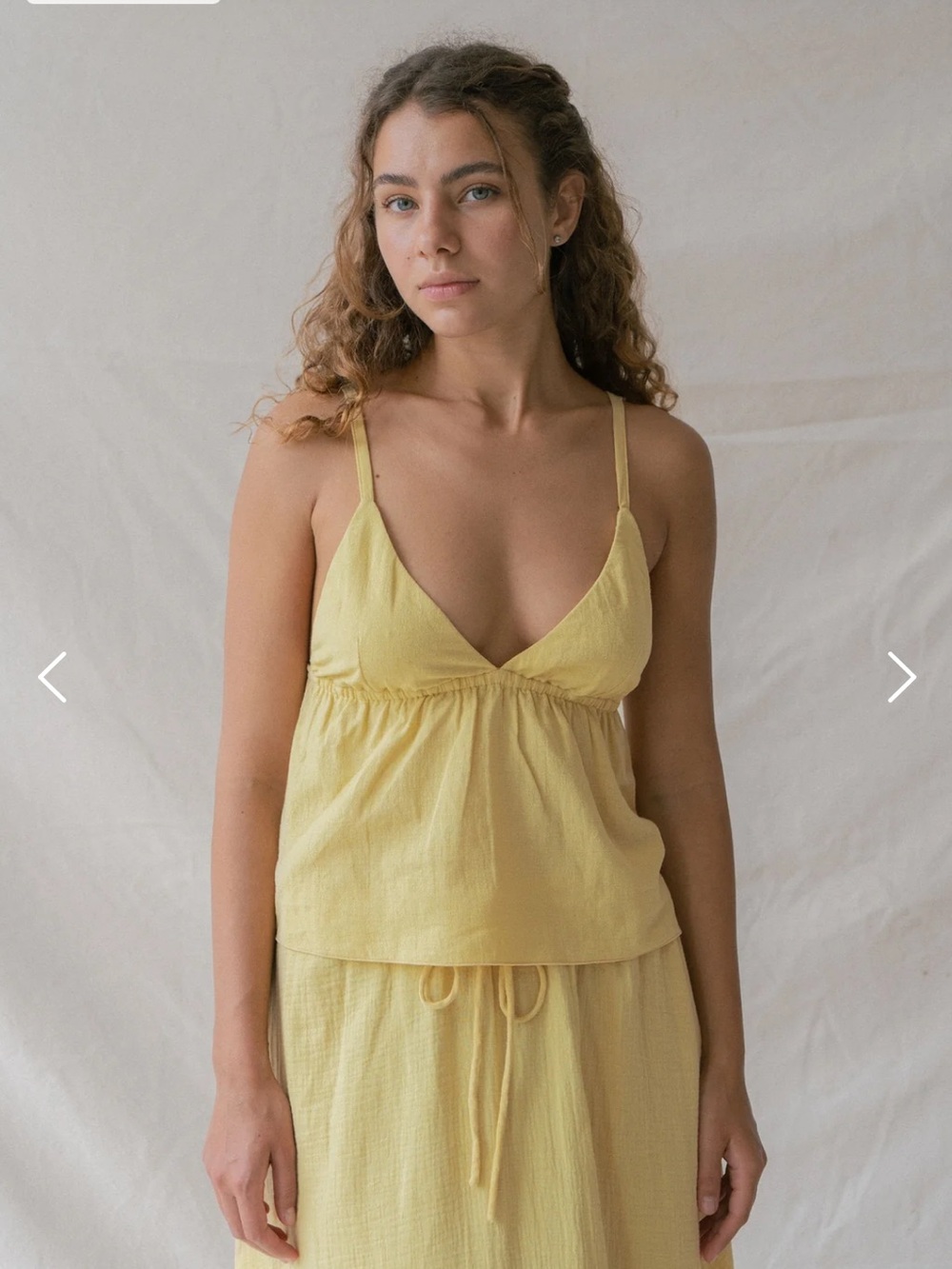 Soft Yellow Halter Top